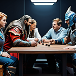 **

A well-planned Dota 2 team, fully clothed, discussing hero selection before the game starts. A professional environment showing strategy and teamwork with appropriate attire. Safe for work. Perfect anatomy, natural proportions, family-friendly.

**