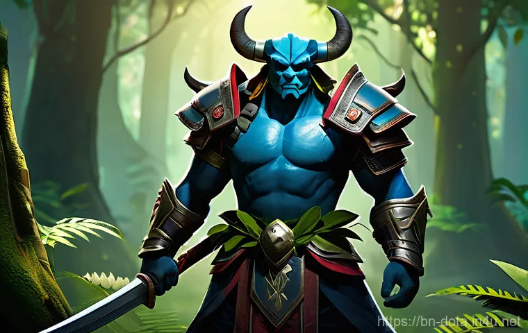 도타2 스택 유지 방법 - **Prompt:** A vibrant and lush jungle scene from the game Dota 2, emphasizing strategic resource man...