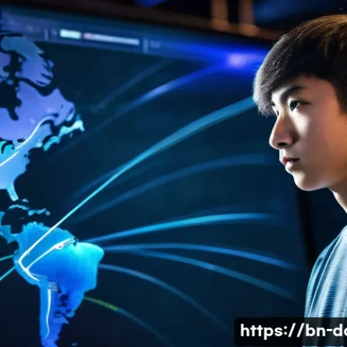 Home 26 도타2 MMR 계산기 - **Prompt:** A young male Dota 2 player, in his mid-20s, stands contemplatively on a futuristic, glow...