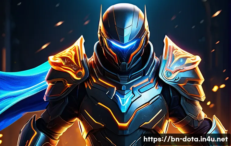 도타2 에픽 스킨 구매 - A detailed digital artwork of a heroic gaming character wearing an intricately designed epic skin wi...